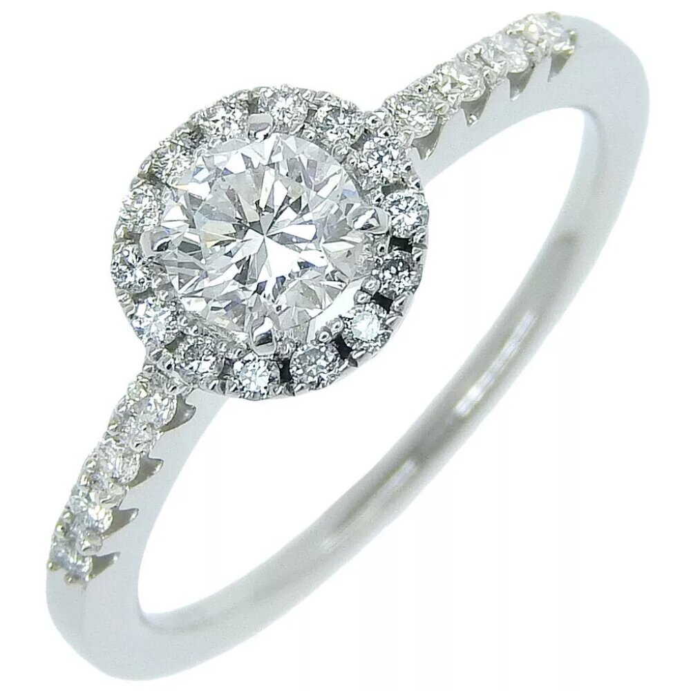 Ring Pt950Platinum/diamond #6.2(US Size) 3.7g Women